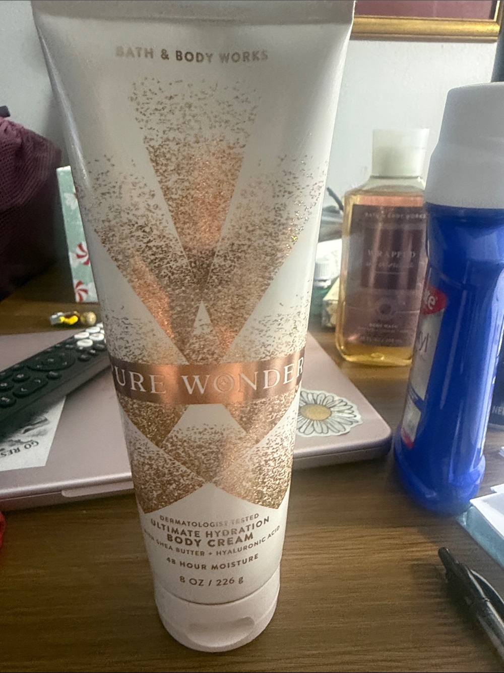 Bath & Body Works Pure Wonder Body Cream — White and Gold Accents